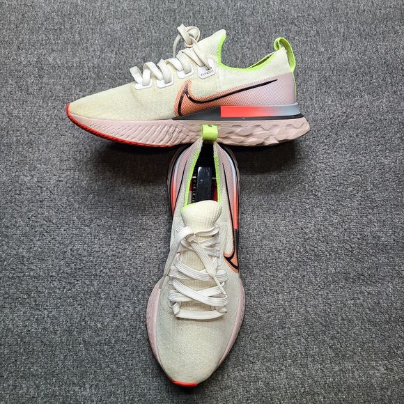 Nike React Infinity Run Flyknit 1 CW5636-100 Women’s Size 8 White Volt Track - Picture 4 of 10